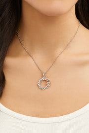 Floral Wreath Silver Pendant