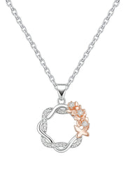 Floral Wreath Silver Pendant