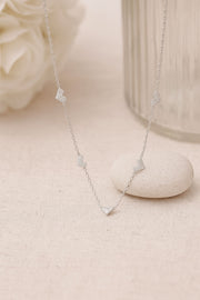 Multi-Heart Silver Necklace