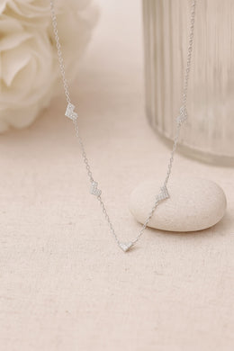 Multi-Heart Silver Necklace