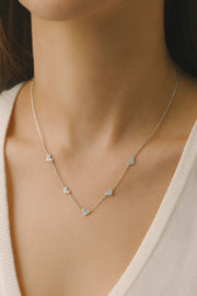 Multi-Heart Silver Necklace