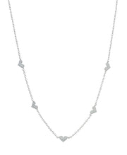 Multi-Heart Silver Necklace