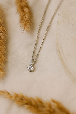 Solitaire Silver Pendant