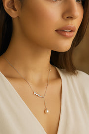 Serenata Pearl Drop Silver Necklace