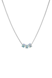 Tri Cube Silver Necklace