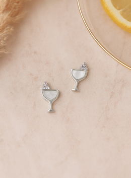 Cocktail Glass Silver Studs