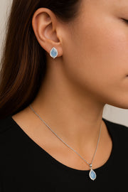 Moonstone Silver Pendant Set