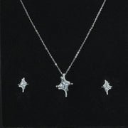 Twinkling Starburst Silver Pendant Set