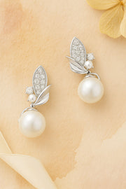 Pearl Drop Silver Earrings