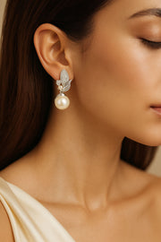 Pearl Drop Silver Earrings