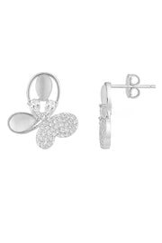 Elegant Butterfly Silver Earring