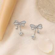 Bow Knot Silver Studs