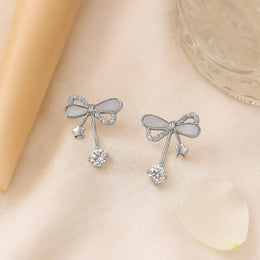 Bow Knot Silver Studs