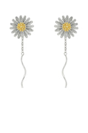 Daisy Drop Silver Studs
