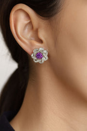 Floral Knot Silver Earring
