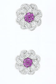 Floral Knot Silver Earring
