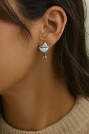 Cocktail Glass Silver Studs