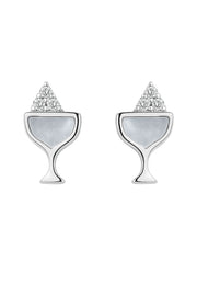 Cocktail Glass Silver Studs