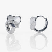 Heart Huggie Silver Earring