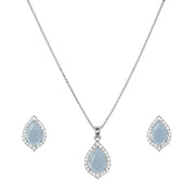 Moonstone Silver Pendant Set