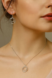 Spiral Silver Pendant Set